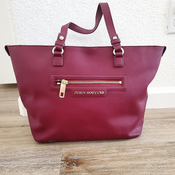Juicy Couture Handbags - COPY - VINTAGE JUICY COUTURE Y2K REAL LEATHER BURGUNDY PURSE